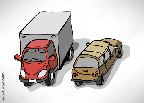 Vektor: Vector modern cartoon car Vector modern cartoon car