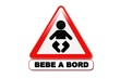 Panneau attention bébé à bord Panneau attention bébé à bord