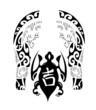 Tribal turtle tattoo with sign of success