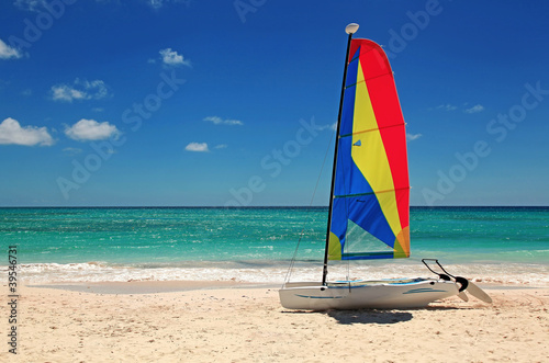 Photo: catamarran on the beach catamarran on the beach