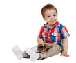 A child with a tablet computer