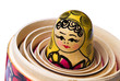 Russian Babushka or Matryoshka Doll inside the other dolls.