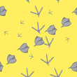 Seamless texture with footprints of birds