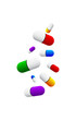 Many colored pills