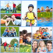 Happy family collage.