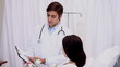 Doctor explaining medical results