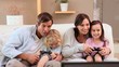 Video: Happy siblings playing video games Happy siblings playing video games