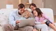 Video: Family using a laptop Family using a laptop
