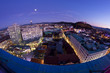 Panorama of Ljubljana at dusk.