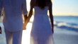 Video: Man taking the hand of his girlfriend before they walk towards the sunset on the beach Man taking the hand of his girlfriend before they walk towards the sunset on the beach