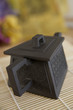 Hexagonal ceramic teapot