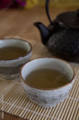 Photo: Green tea in a ceramic teacups Green tea in a ceramic teacups