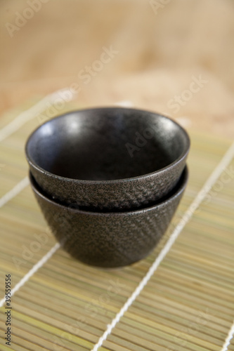 Photo: Black ceramic teacups Black ceramic teacups