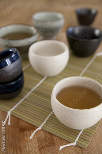 Photo: Green tea in a ceramic teacups Green tea in a ceramic teacups
