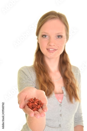 Photo: sexy femme avec goji sexy femme avec goji