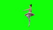 Brunette  in slow motion dancing a classical ballet