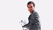 Video: Businessman throwing a paper ball in slow motion Businessman throwing a paper ball in slow motion