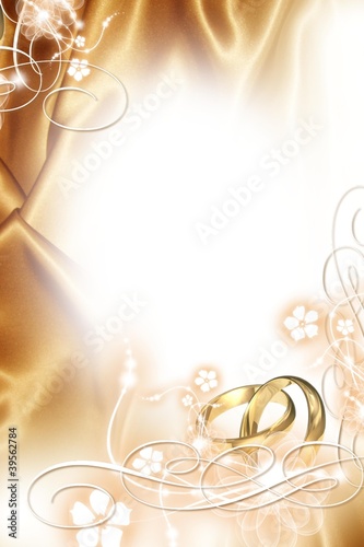 Illustration: Wedding background - Golden Wedding Wedding background - Golden Wedding