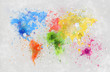 world map painting