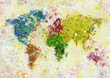 world map painting