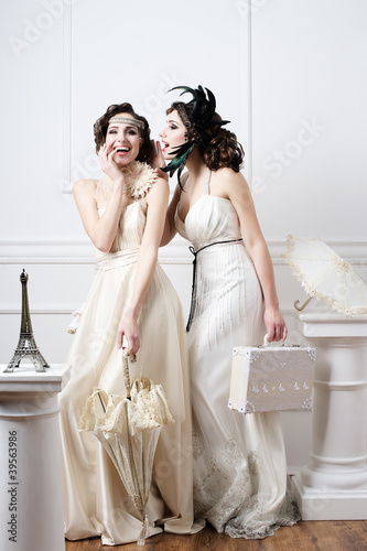 Photo: Two sisters brides having fun Two sisters brides having fun