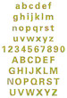 alphabet gribouillé en couleur