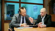 Video: Business partners with digital tablet in the office Business partners with digital tablet in the office