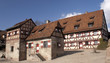 Houses in Imperial Castle Nuremberg in Germany