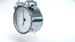 Alarm clock falling down in super slow motion