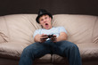 portrait of a shocked gamer