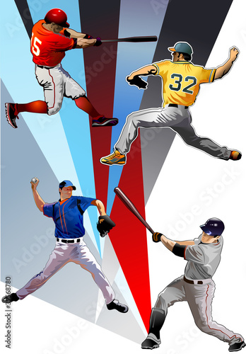 Vector: all colors of baseball teams all colors of baseball teams
