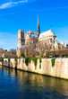 beautiful view Notre Dame Cathedral