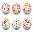 Ostereier, Ostern, Eier, Set, Schmetterlinge, bunte Eier, bemalt