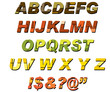 Editable capital letters alphabet