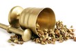 cardamon spice and montar for grinding