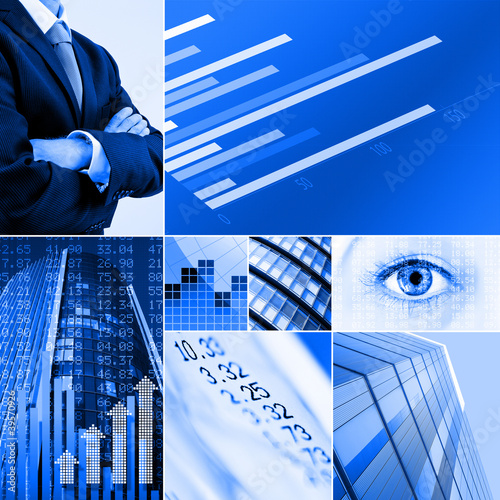 Foto : blue business collage blue business collage
