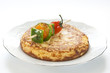 omelette with grilled vegetable skewer omelette with grilled vegetable skewer