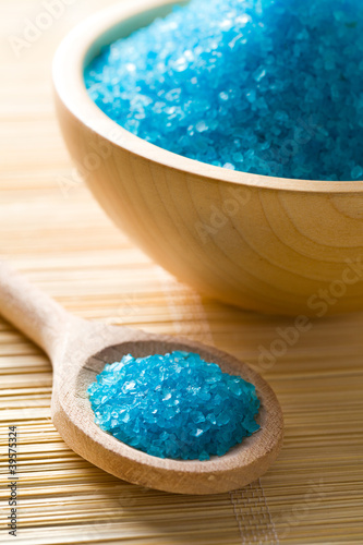 Photo: blue bath salt blue bath salt