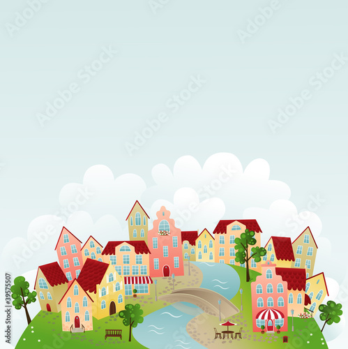 Vector: Cute town Cute town