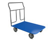3d image trolley with boxes symbolizing bystrtsyu shipping and w