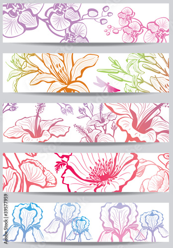 Vector: Banners with flower Banners with flower