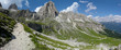 Hiking path in the Dolomites Hiking path in the Dolomites
