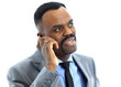 Portrait of a businessman talking on the phone Portrait of a businessman talking on the phone