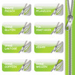 etikette set - vegan