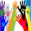 Vektor: weltfrauentag - hände weltfrauentag - hände