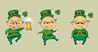 Saint Patrick Three poses