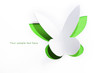 Foto: Greeting card with paper butterfly Greeting card with paper butterfly
