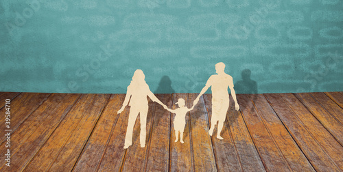 Photo: Paper cut of family symbol Paper cut of family symbol