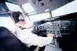 Pilot flying an airplane