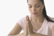 Young woman praying
